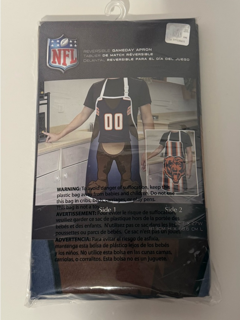 NFL Chocago Bears Reversible Game Day Apron